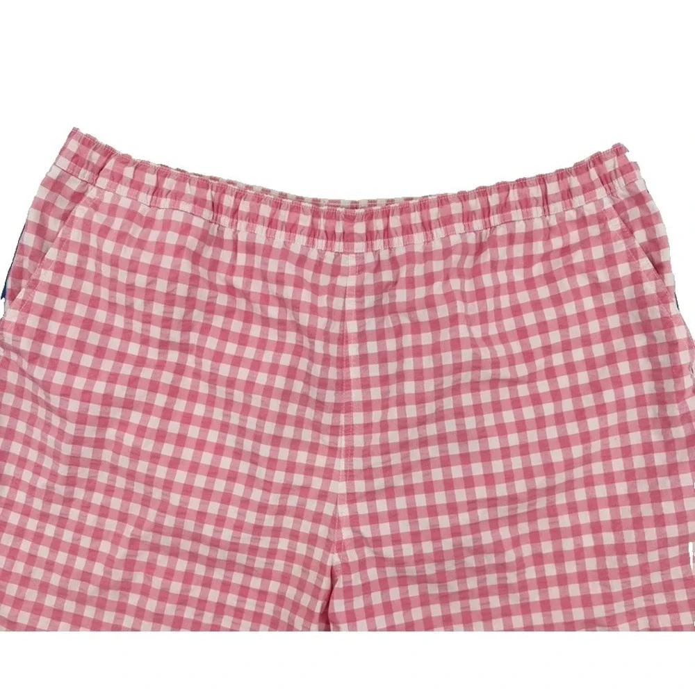 Vineyard Vines Swim Trunks Pink‎ Gingham Check Mesh Lined Size XL Preppy Beach